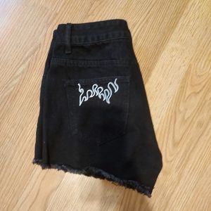 Black flames shorts